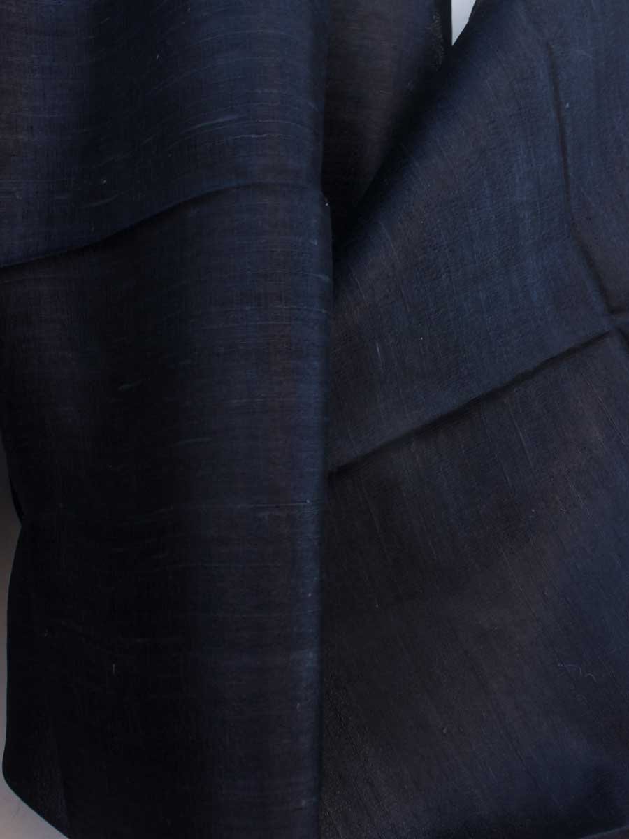 Black-Dupion-tussar-silk-dupatta-Fabric