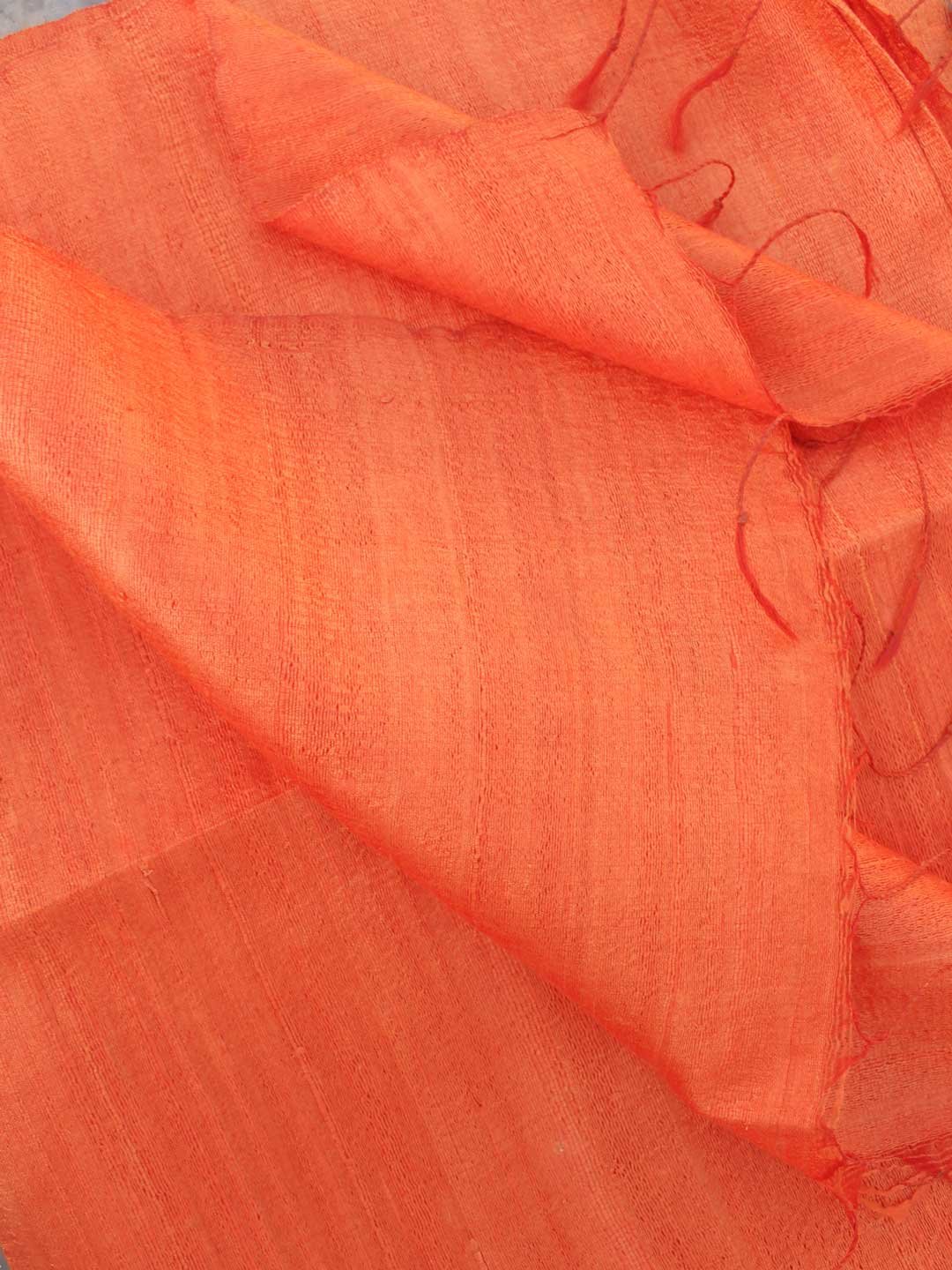 Saffron-orange-dupion-tussar-silk-fabric