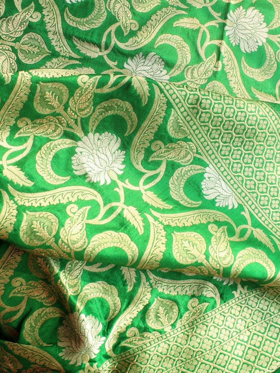 Dark-green-Katan-silk-kimkhab-banarasi-dupatta Dark-green-Katan-silk-kimkhab-banarasi-dupatta at Shilphaat.com