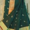 Darkest-Green-hazar-buti-zari-chanderi saree