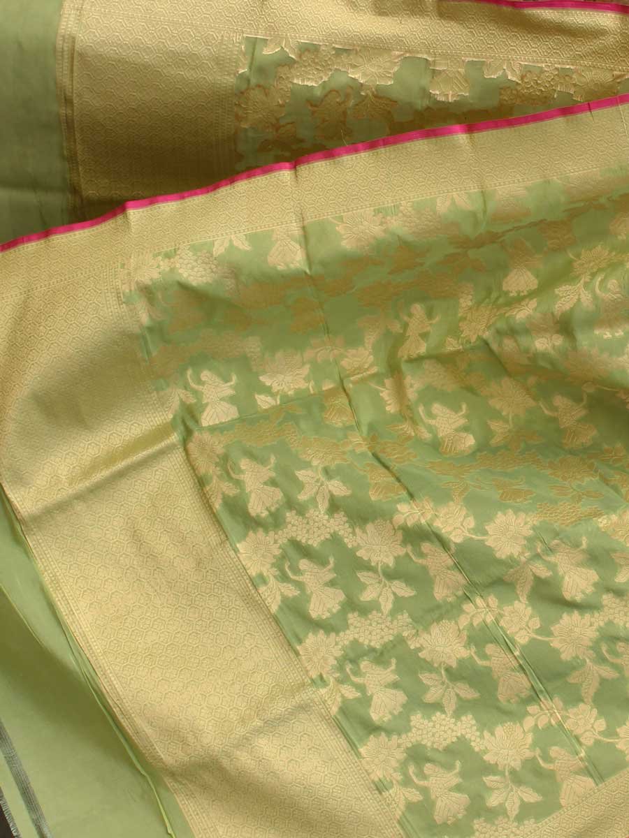 Spring-green-cutwork-katan-silk-Banarasi-dupatta Spring-green-cutwork-katan-silk-Banarasi-dupatta