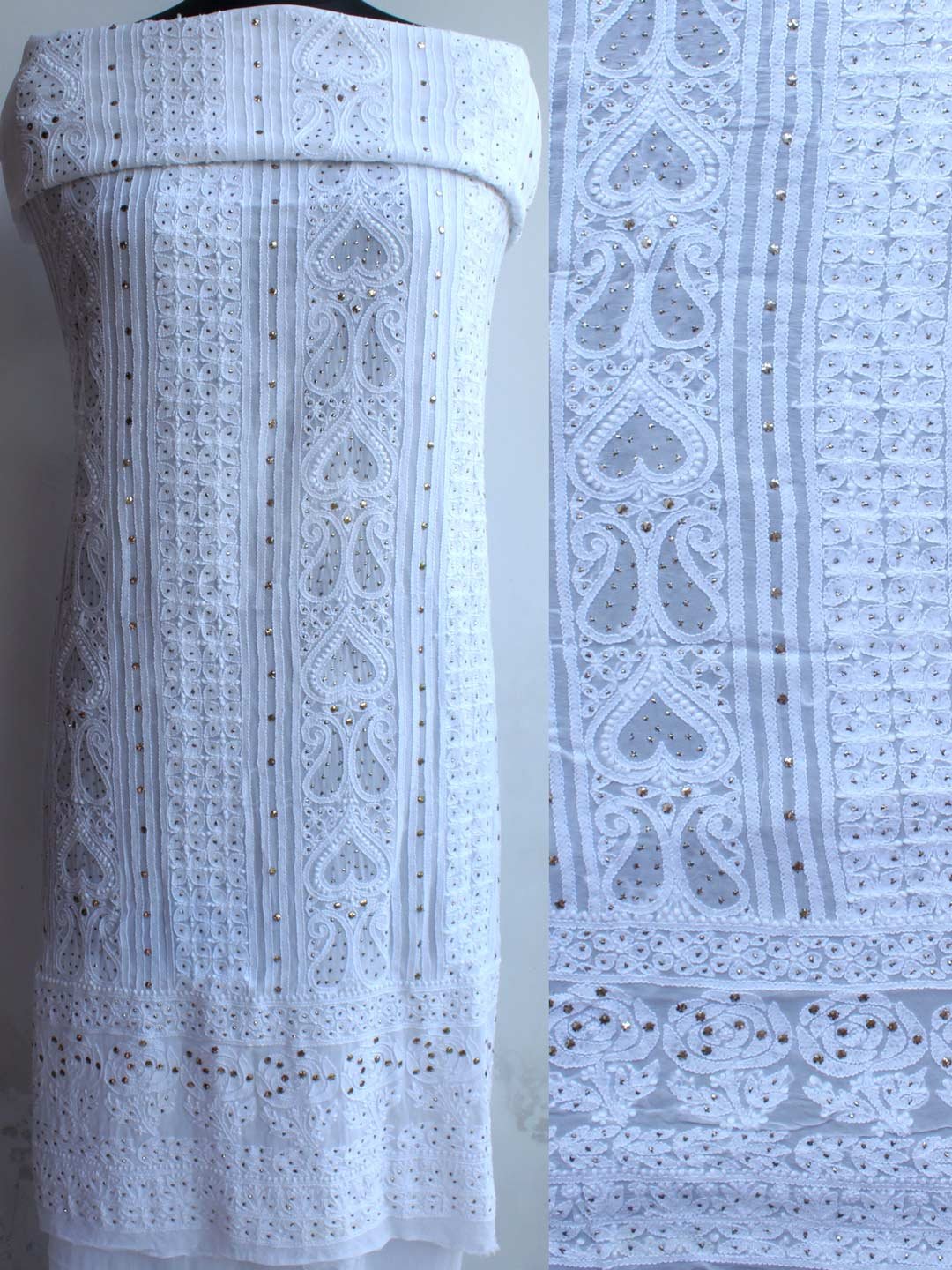 Paan-Buti-viscose-georegtte-chikankari-mukaish-kurta-fabric Paan-Buti-viscose-georegtte-chikankari-mukaish-kurta-fabric