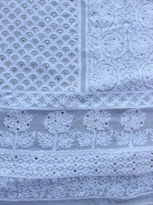 White-Flowers-chikankari-mukaish-georgette-ladies-Kurta
