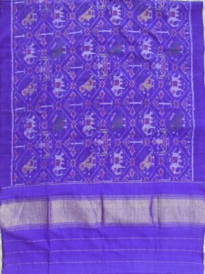 Hathi-Popat-Patan-Patola-Blue-pure-wool-Shawl