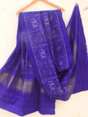 Hathi-Popat-Patan-Patola-Blue-woolen-Shawl
