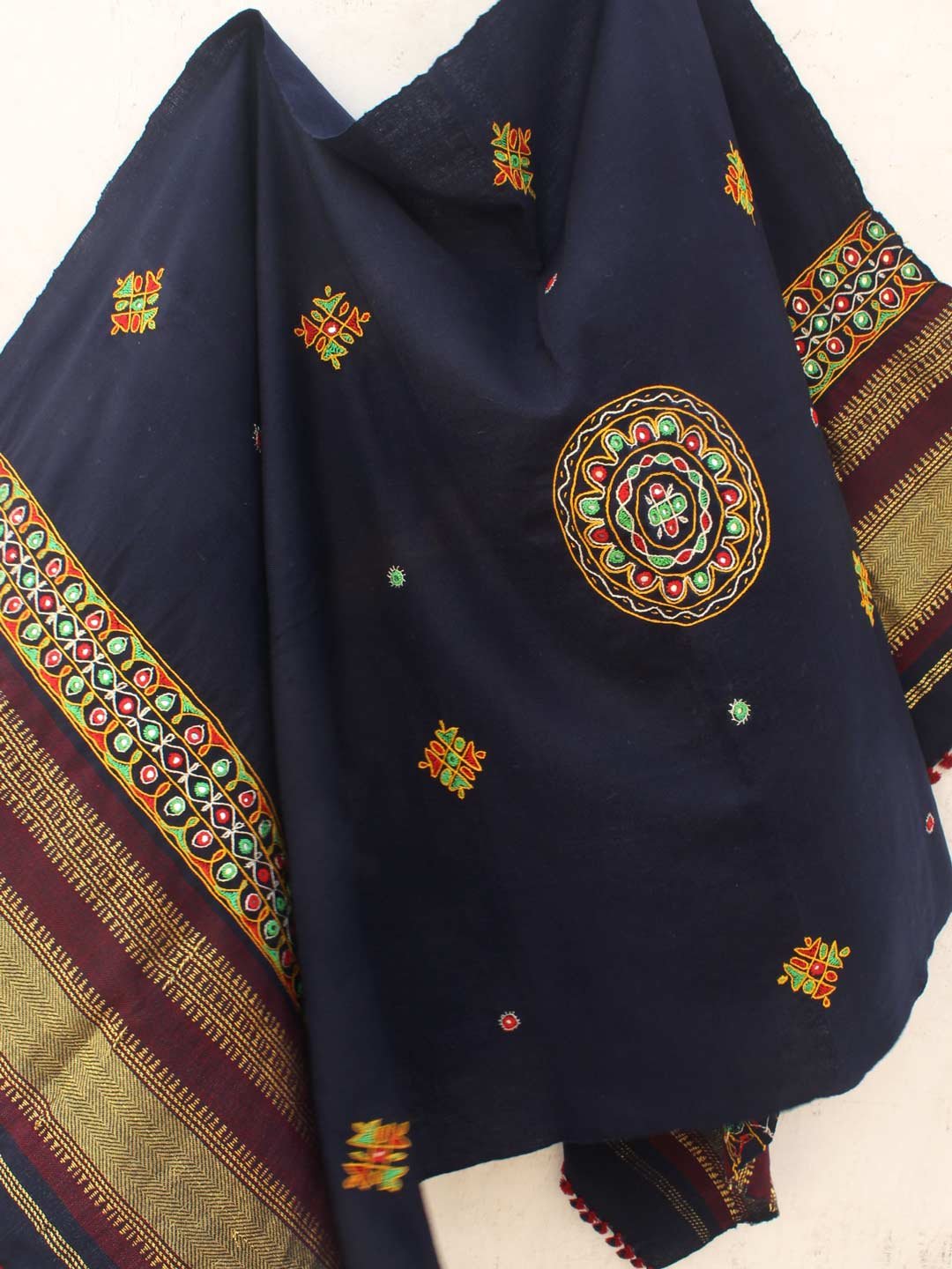 Darkest-Blue-Ahir-embroidered-woolen-Shawl Darkest-Blue-Ahir-embroidered-woolen-Shawl