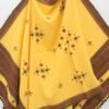 Lemon-yellow-Bhujodi-mirrorwork-Shawl