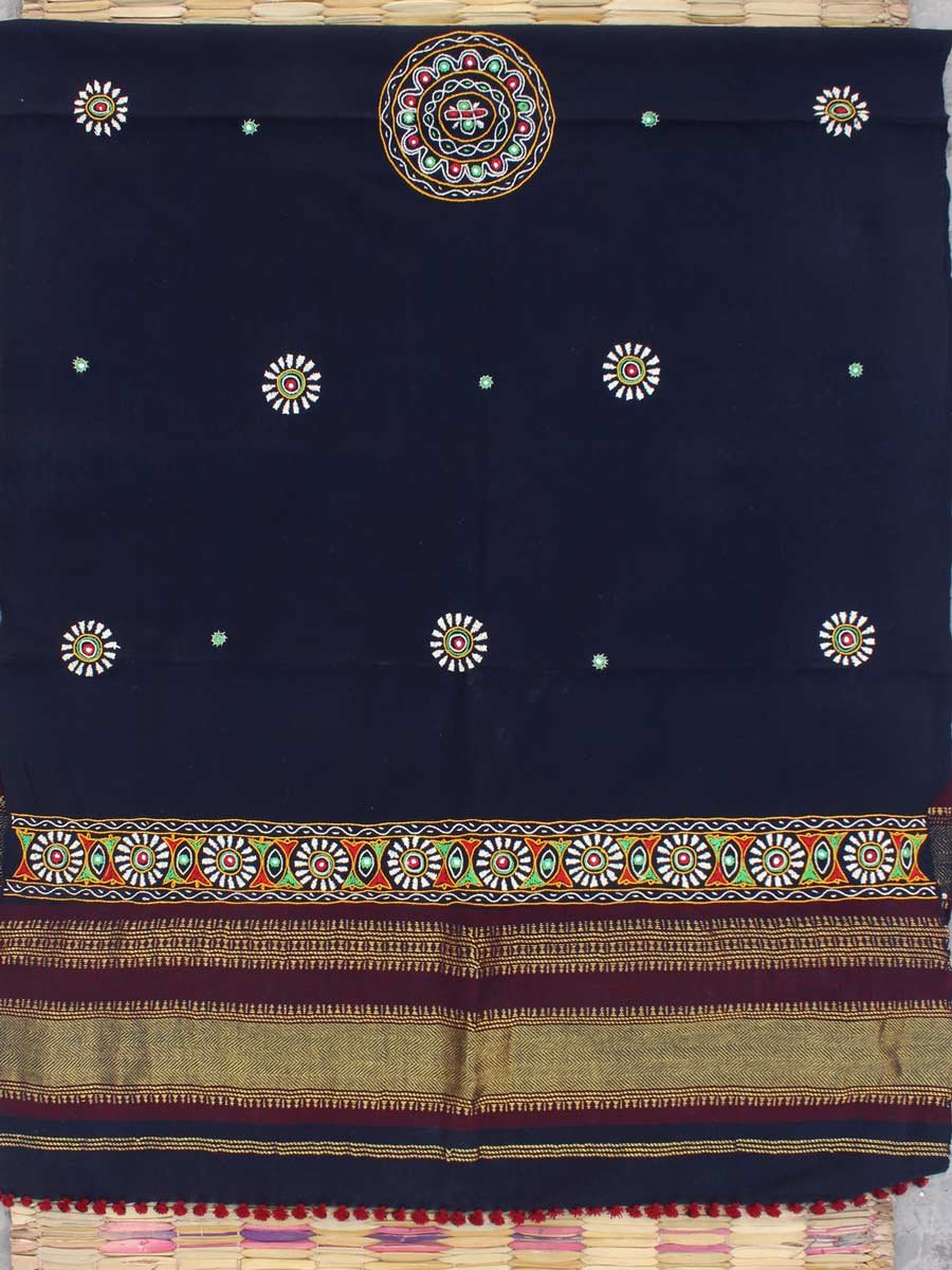 Navy-Blue-Ahir-embroidered-wool-winter-shawl Navy-Blue-Ahir-embroidered-wool-winter-shawl