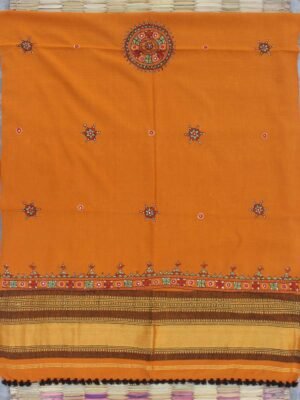 Turmeric-yellow-Suf-Handembroidered-wool-winter-shawl