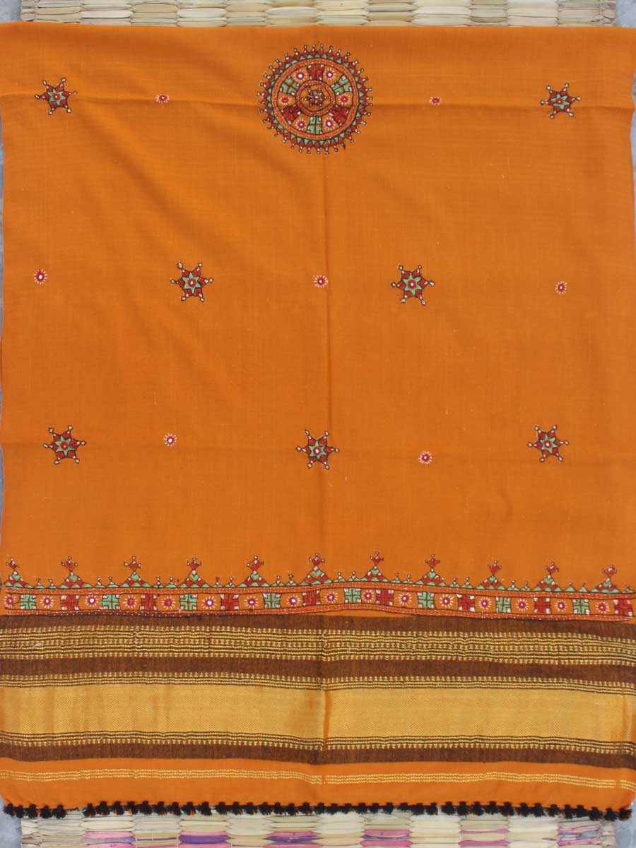 Turmeric-yellow-Suf-Handembroidered-wool-winter-shawl Turmeric-yellow-Suf-Handembroidered-wool-winter-shawl