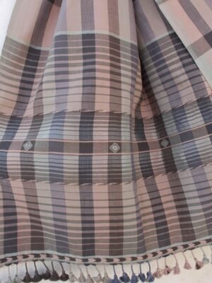 Grey-Black-and-brown-striped-bhujodi-kala-cotton-dupatta