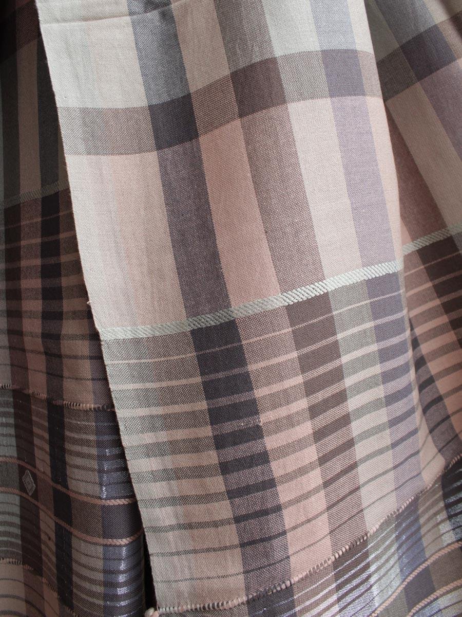 Grey-Black-and-brown-striped-bhujodi-kala-cotton-dupatta-Shilphaat Grey-Black-and-brown-striped-bhujodi-kala-cotton-dupatta-Shilphaat