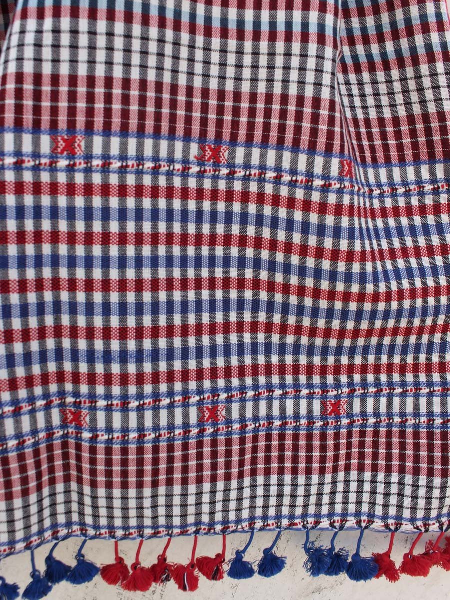 Red,-Blue-and-white-chequered-bhujodi-kala-cotton-dupatta Red,-Blue-and-white-chequered-bhujodi-kala-cotton-dupatta