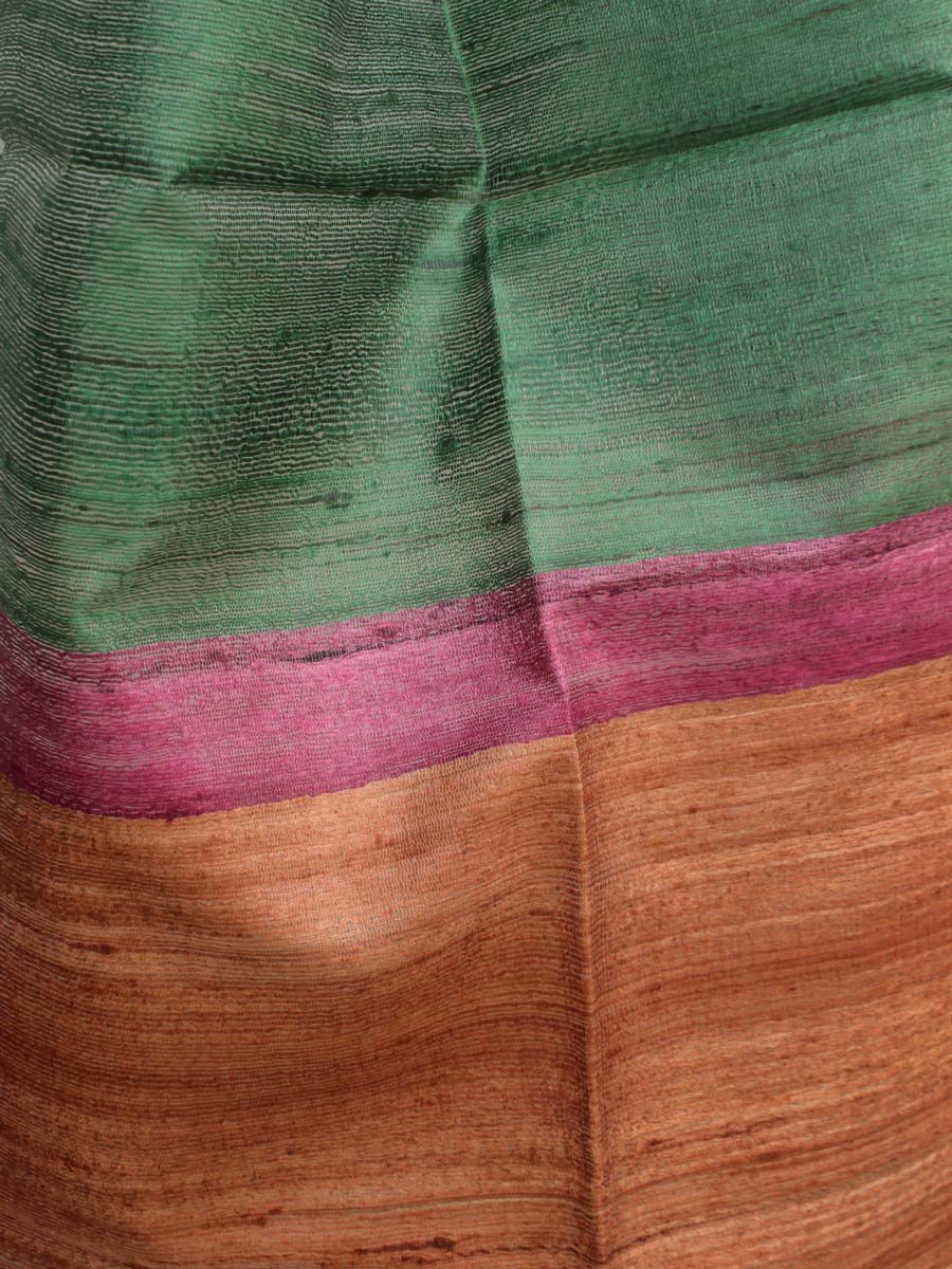 Green-pink-and-brown-ghicha-tassar-silk-scarf Green-pink-and-brown-ghicha-tassar-silk-scarf