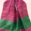 Pink-and-Green-ghicha-tussar-silk-stole by Shilphaat.com