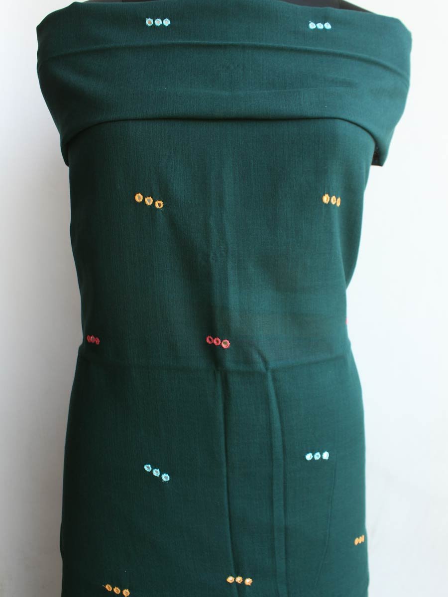 Bottle-Green-Bhujod-mirrorwork-cotton-ladies-dress-material Bottle-Green-Bhujod-mirrorwork-cotton-ladies-dress-material