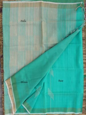 Sea-green-and-Beige-Bhagalpuri-Dupion-silk-Saree--shilphaat