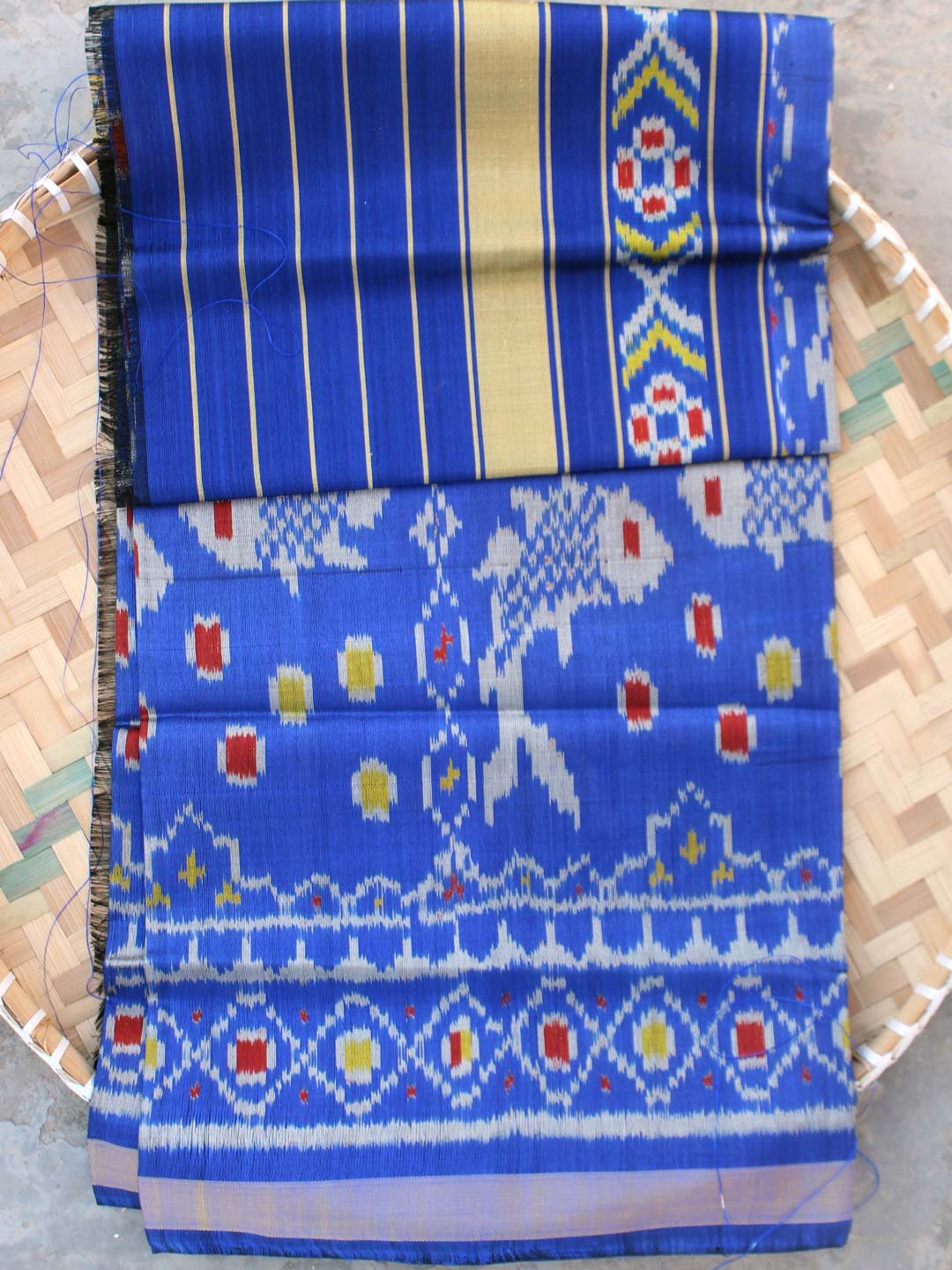Blue-pure-silk-patan-patola-dupatta Blue-pure-silk-patan-patola-dupatta