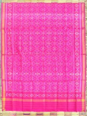 Dark-Pink-pure-silk-patan-patola-handwoven-dupatta