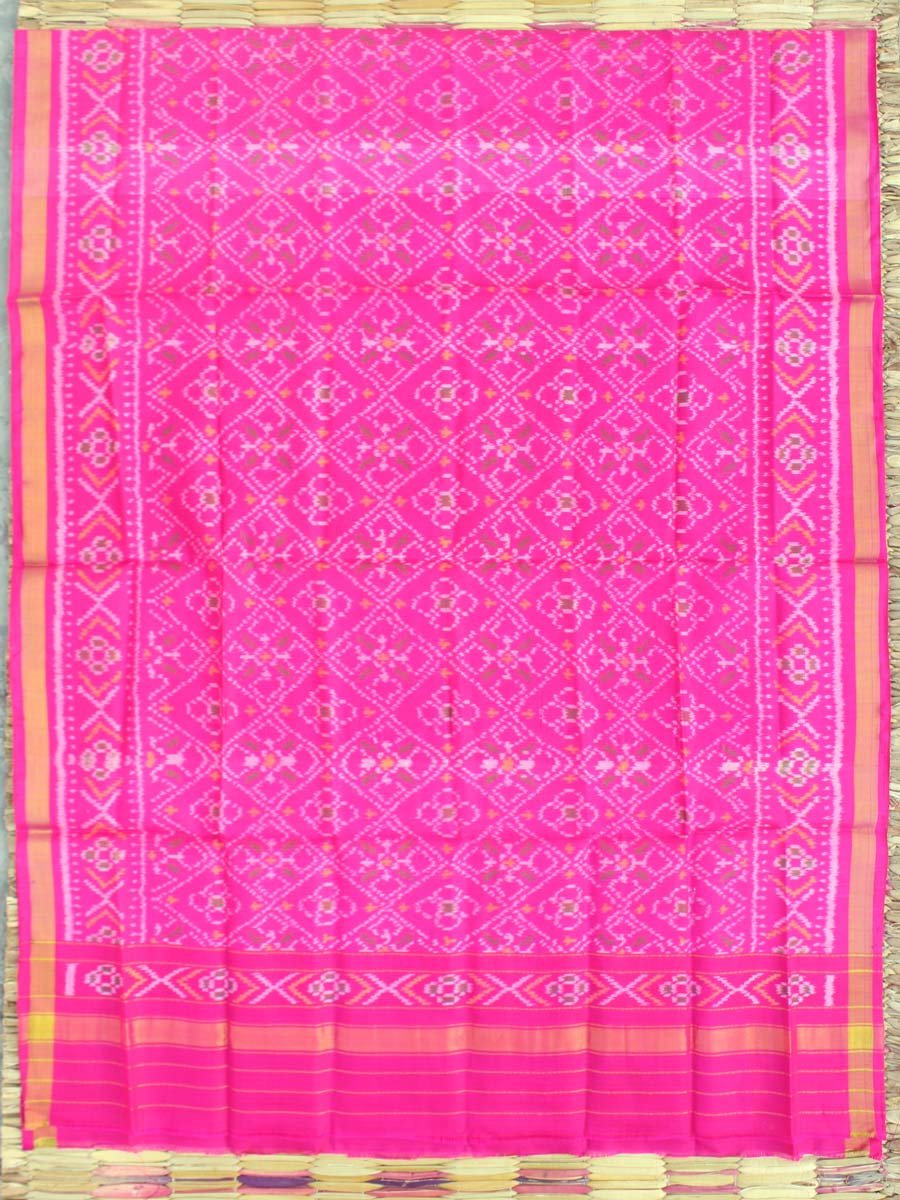Dark-Pink-pure-silk-patan-patola-handwoven-dupatta Dark-Pink-pure-silk-patan-patola-handwoven-dupatta