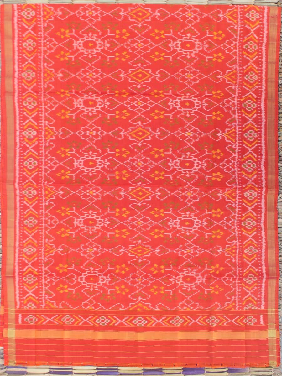 Orange-pure-silk-patan-patola-handwoven-dupatta Orange-pure-silk-patan-patola-handwoven-dupatta