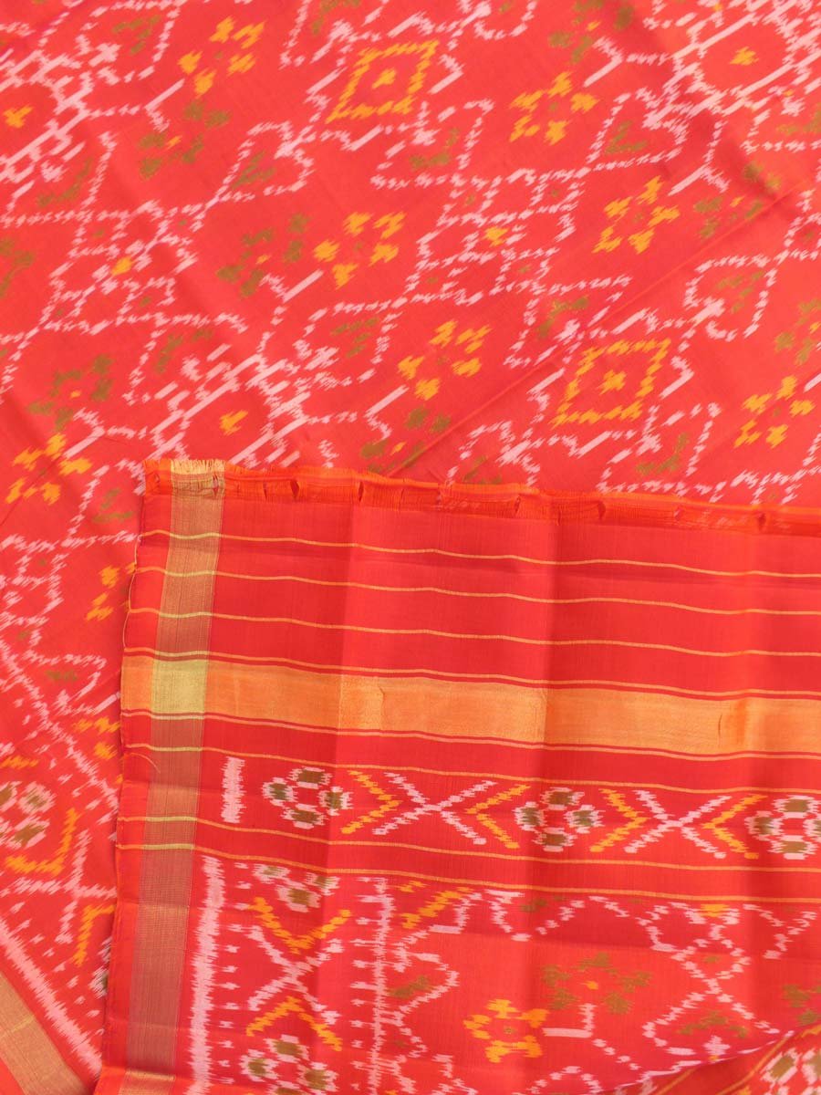 Orange--pure-silk-single-ikat-patan-patola-dupatta Orange--pure-silk-single-ikat-patan-patola-dupatta