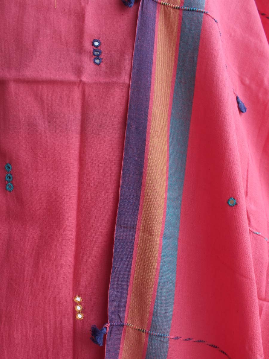 Orange-Pink-Bhujod-miri-work-cotton-ladies-dress-material Orange-Pink-Bhujod-miri-work-cotton-ladies-dress-material