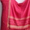 Carrot-Red-Bhujodi--mirrorwork-pure-cotton-dress-material-Shilphaat