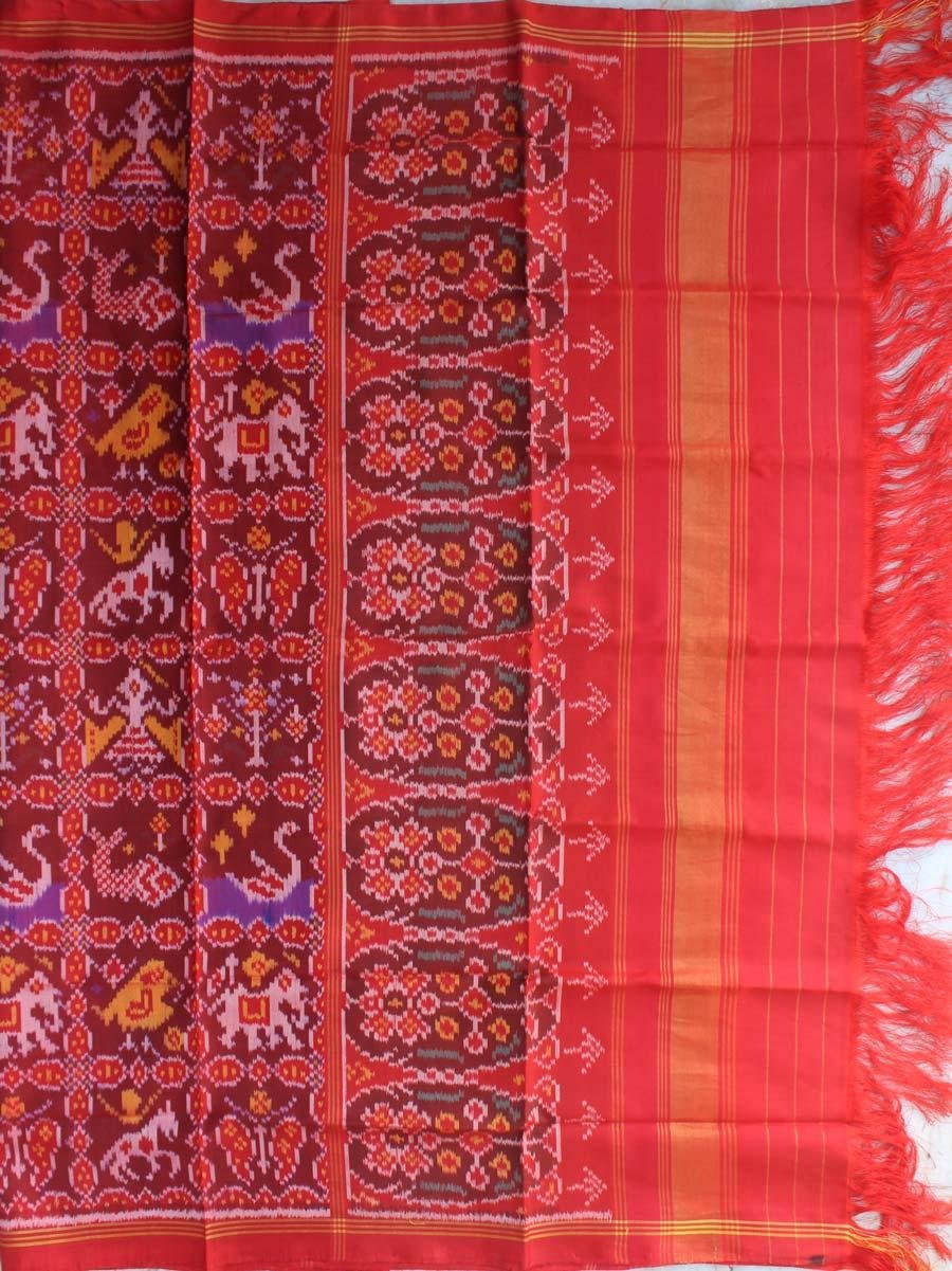 Hathi-popat-swan-semi-double-ikat-patan-Patola-silk-dupatta Hathi-popat-swan-semi-double-ikat-patan-Patola-silk-dupatta