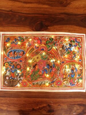 Krishna-Leela-traditional-tholu-bommalata--painting-Shilphaat