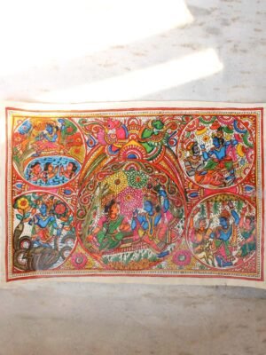 Krishna-Leela-traditional-tholu-bommlalata-cutwork--painting