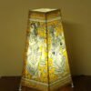 Radha-krishna-yellow-tholu-bommalata-table-lamp-Shilphaat