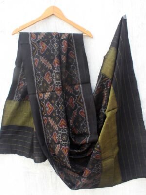 Black-patan-patola-woolen-shawl