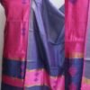 Fushia-Pink-and-Dark-Blue-Dupion-Silk-dress-material