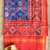 Hathi-Popat-Blue-and-Red-semi-double-Patola-silk-dupatta