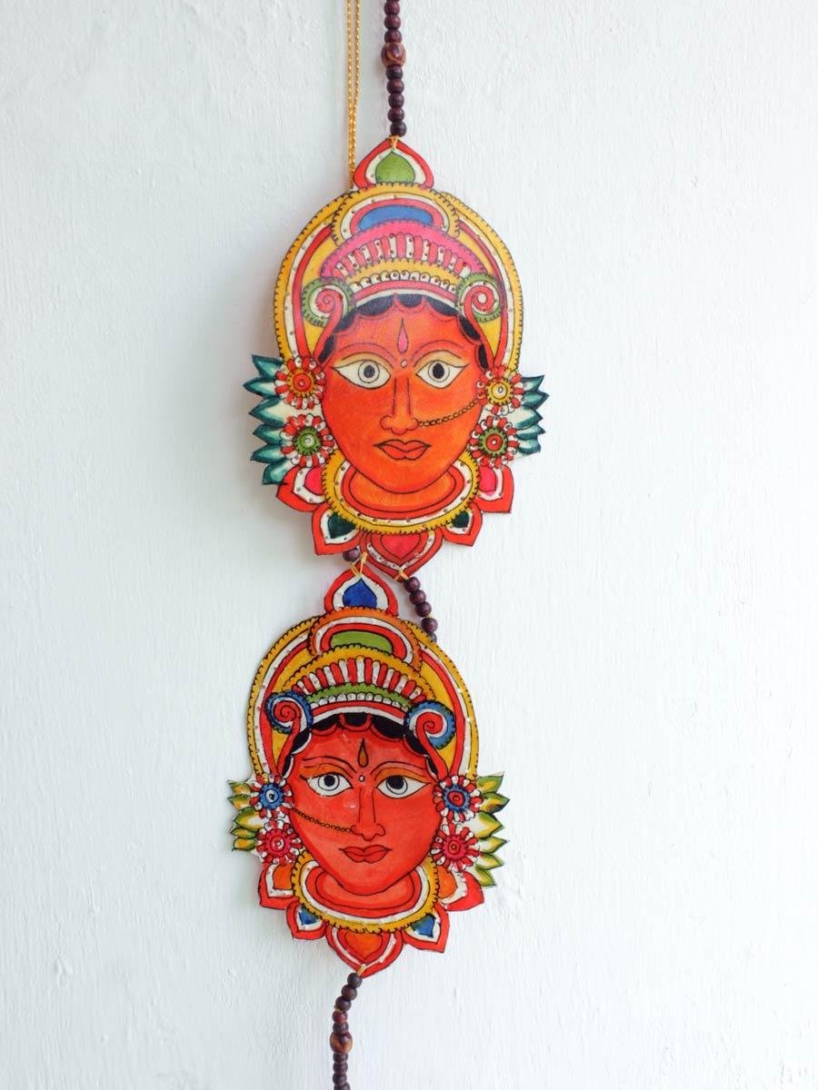 Orange-Goddess-face-tholu-Bommalata-Toran Orange-Goddess-face-tholu-Bommalata-Toran
