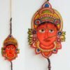 Orange-Goddess-face-tholu-Bommalata-wall-hanging