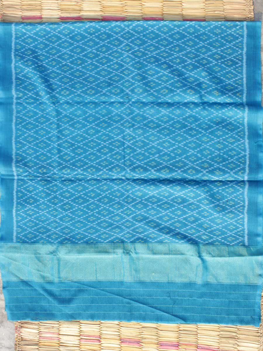 Cyan-Blue-patan-patola-pure-wool-shawl Cyan-Blue-patan-patola-pure-wool-shawl