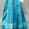 Cyan-Blue-patan-patola-woolen-shawl-Shilphaat