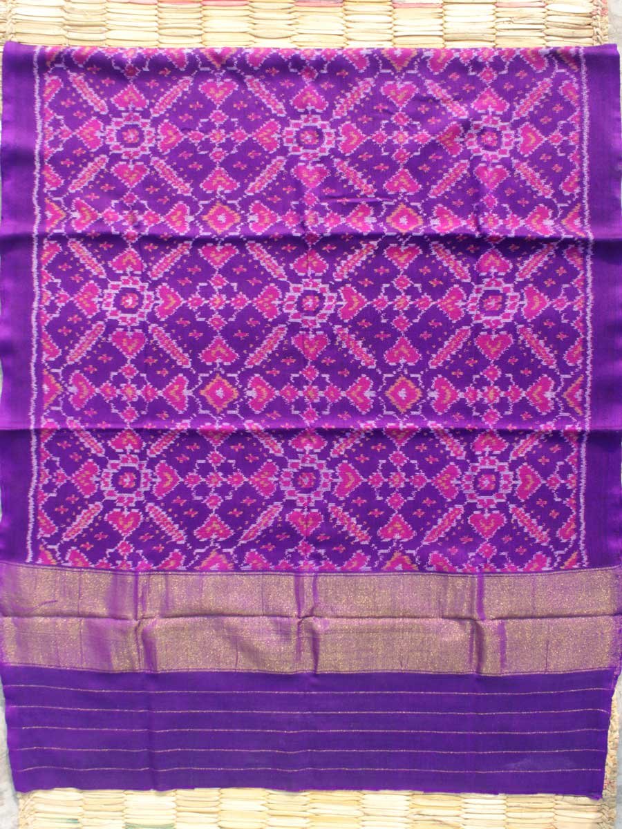Dark-purple--patan-patola-pure-wool-shawl Dark-purple-patan-patola-woolen-shawl by Shilphaat
