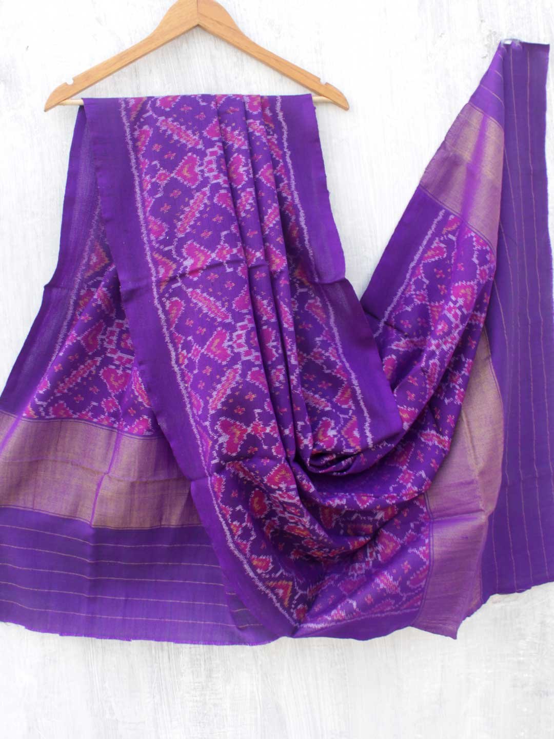 Dark-purple-patan-patola-woolen-shawl Dark-purple-patan-patola-woolen-shawl by Shilphaat
