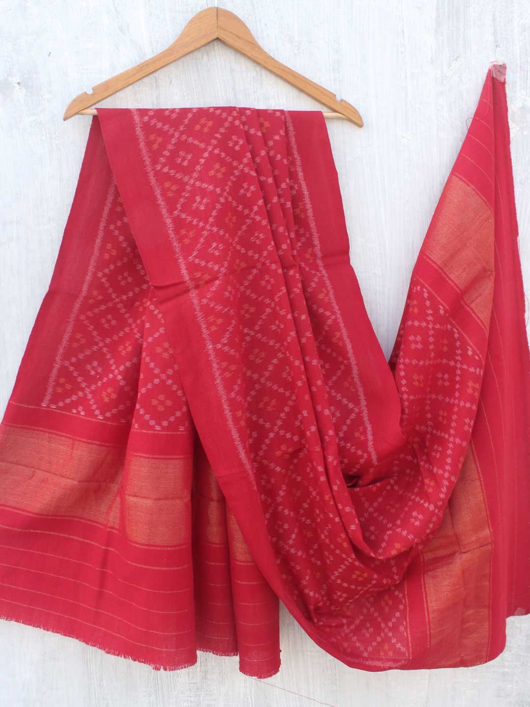 Dark-red-patan-patola-woolen-shawl Dark-red-patan-patola-woolen-shawl Shilphaat