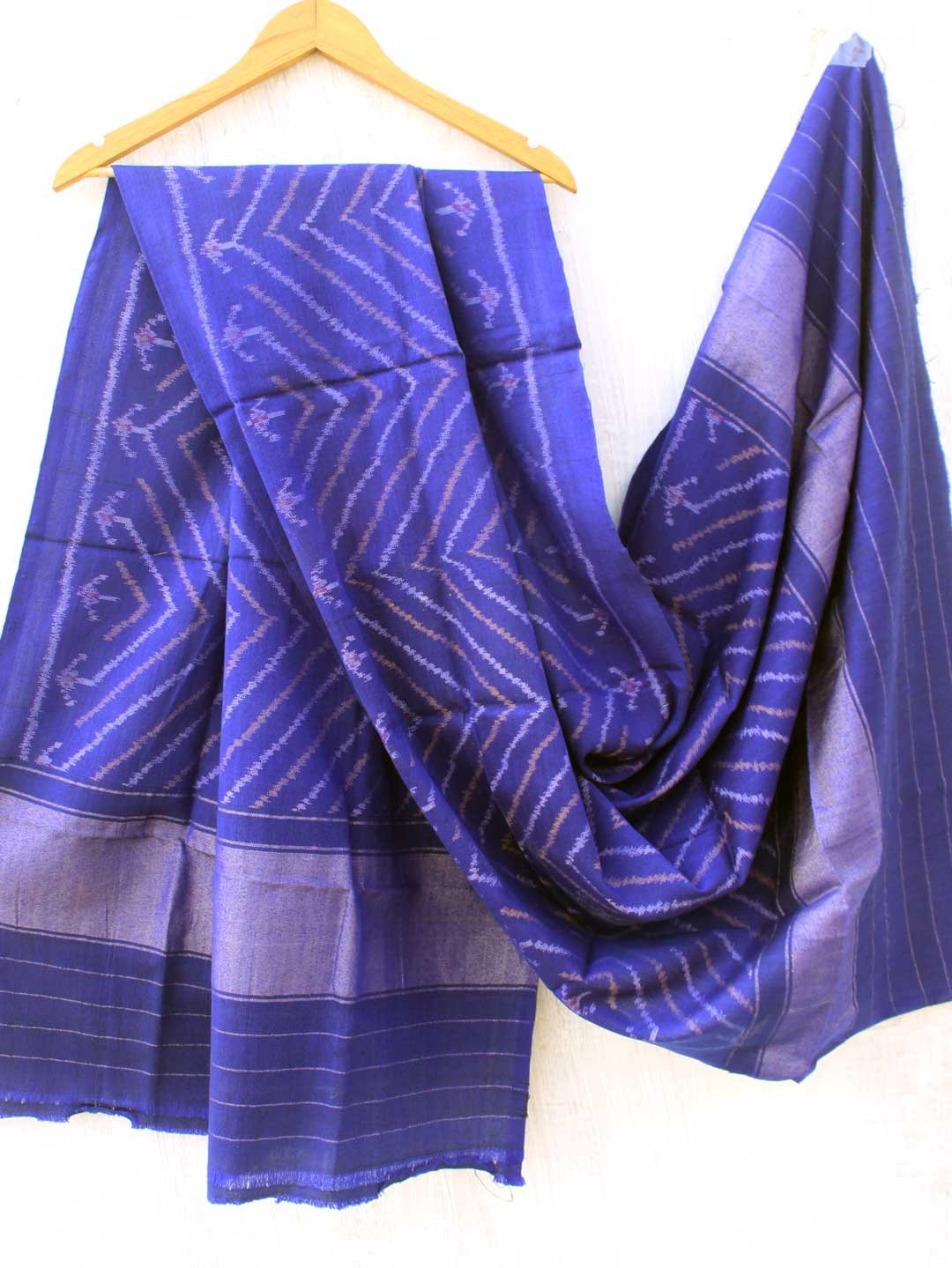 Egyptian-Blue-patan-patola-woolen-shawl-Shilphaat Egyptian-Blue-patan-patola-woolen-shawl-Shilphaat