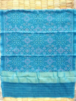 Greenish-Blue-patan-patola-pure-wool-shawl