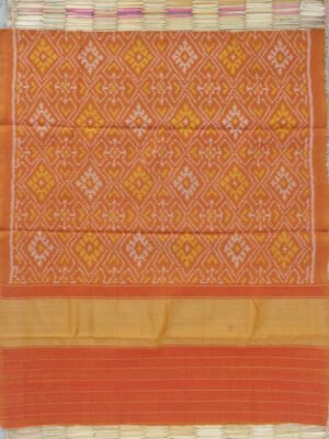 Ochre-Yellow-patan-patola-pure-wool-shawl