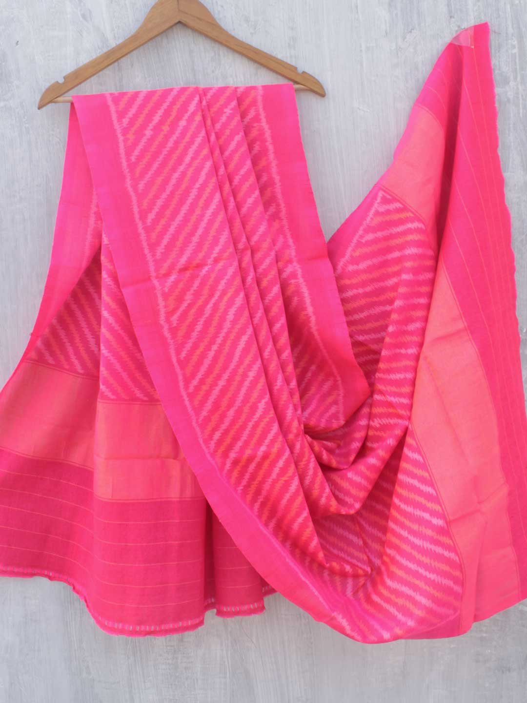 Peach-pink-patan-patola-woolen-shawl Shilphaat Peach-pink-patan-patola-woolen-shawl Shilphaat