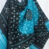 Black-and-blue-Bandhej-mirrorwork-woolen-shawl