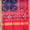 Dark-Blue-and-Red-Pink-semi-double-patola-silk-dupatta