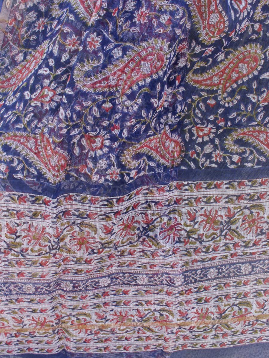 Blue-and-red-Paisley-Block-printed-kota-doria-dupatta Blue-and-red-Paisley-Block-printed-kota-doria-dupatta