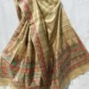 Greenish-Brown-madhubani-tasar-silk-dupatta